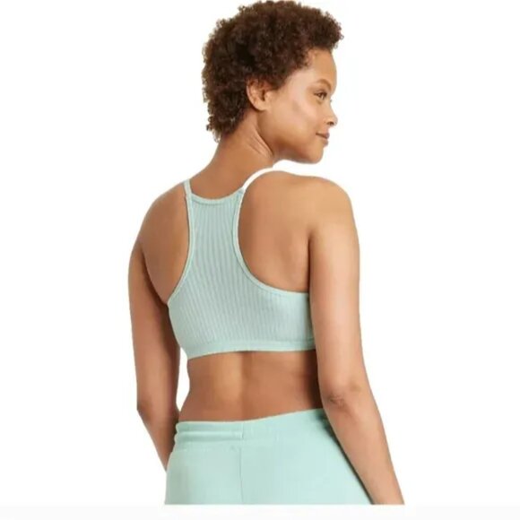 Auden Nursing Bralette size Small, Green, unlined Racerback - Picture 2 of 5